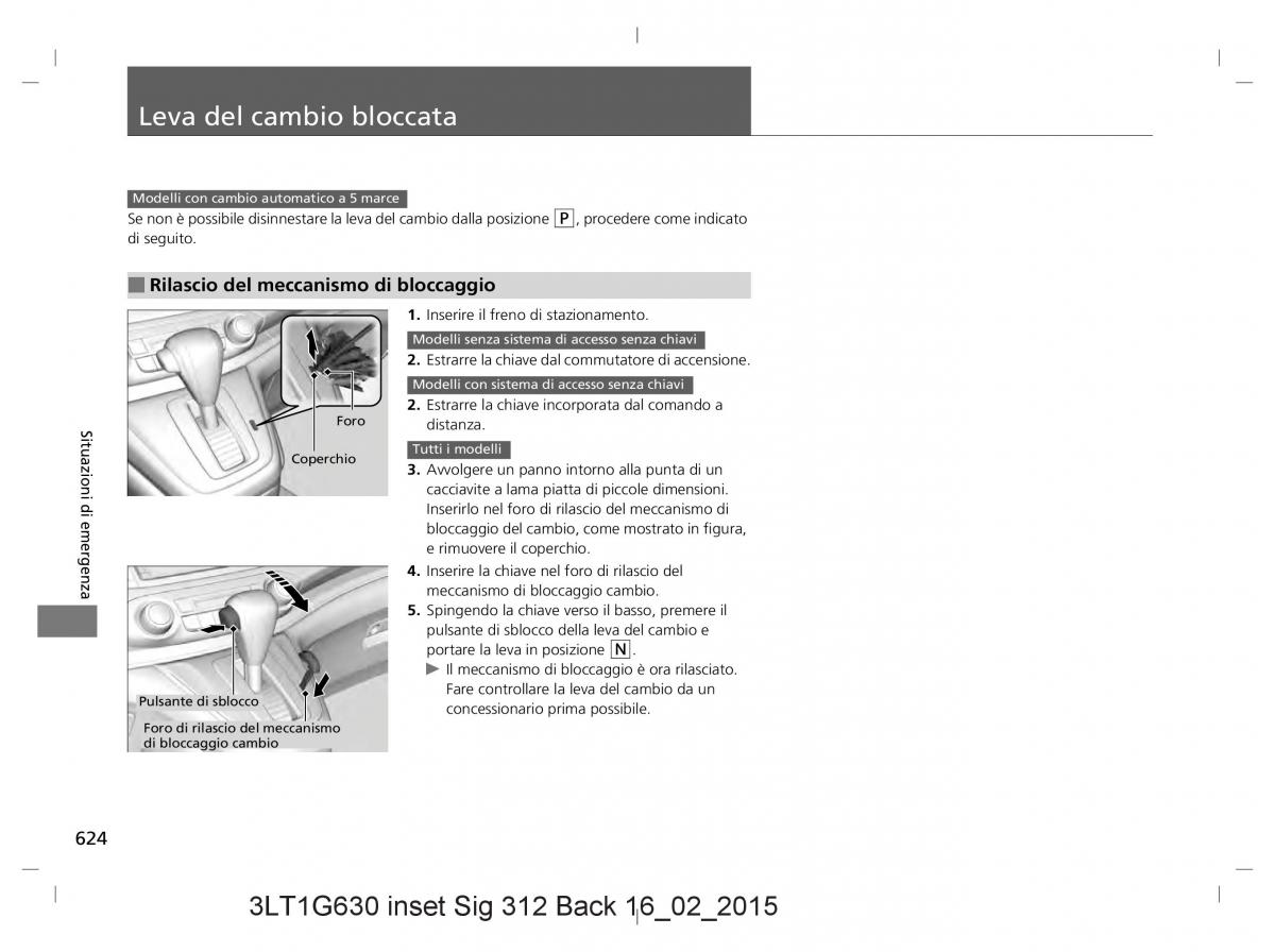 Honda CR V IV 4 manuale del proprietario / page 624