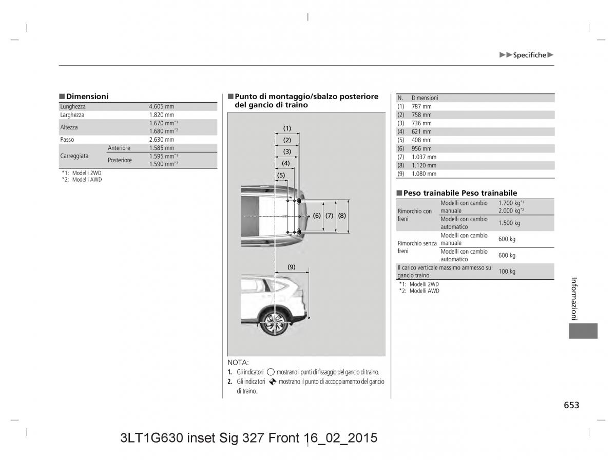 Honda CR V IV 4 manuale del proprietario / page 653