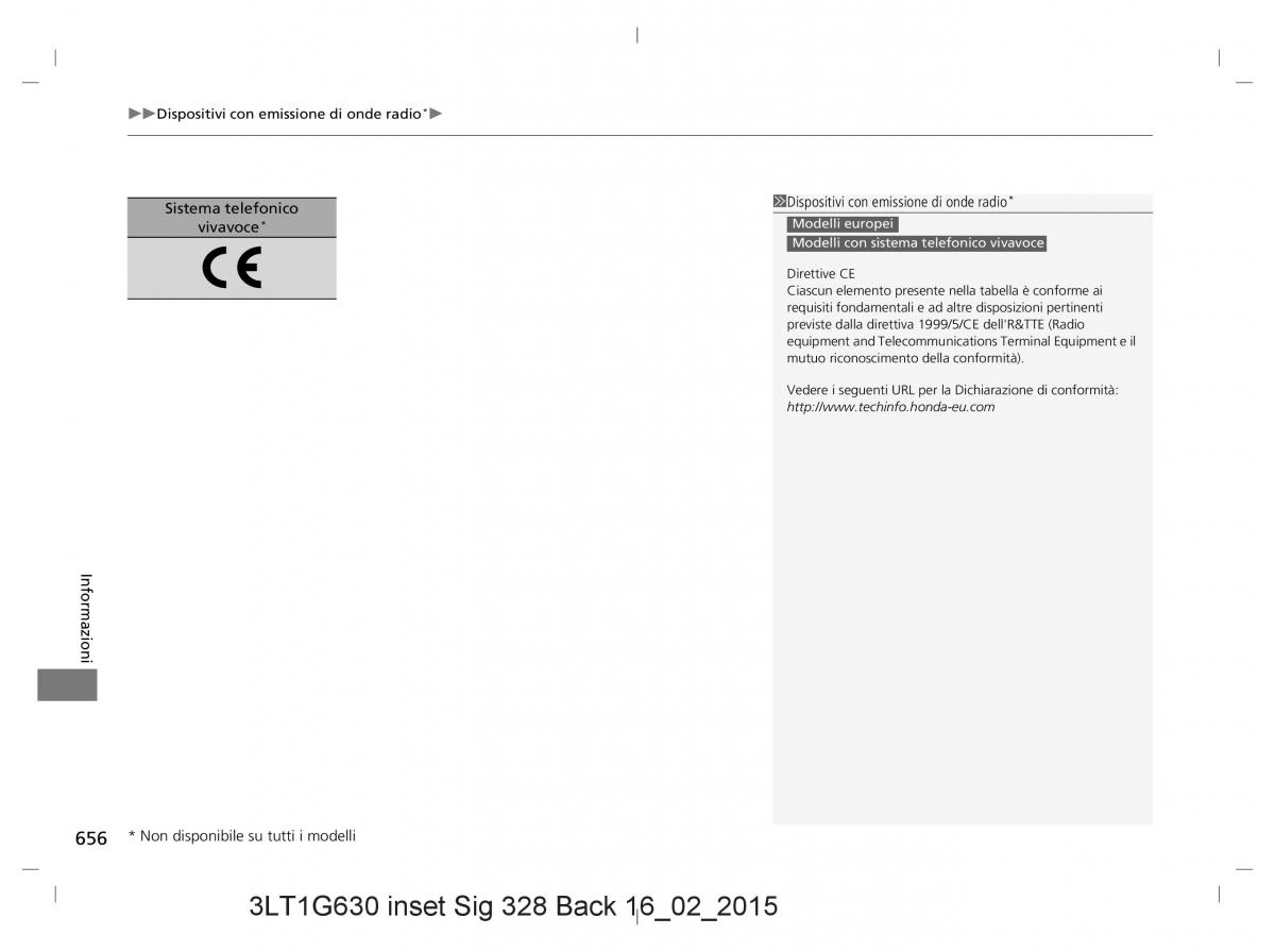 Honda CR V IV 4 manuale del proprietario / page 656