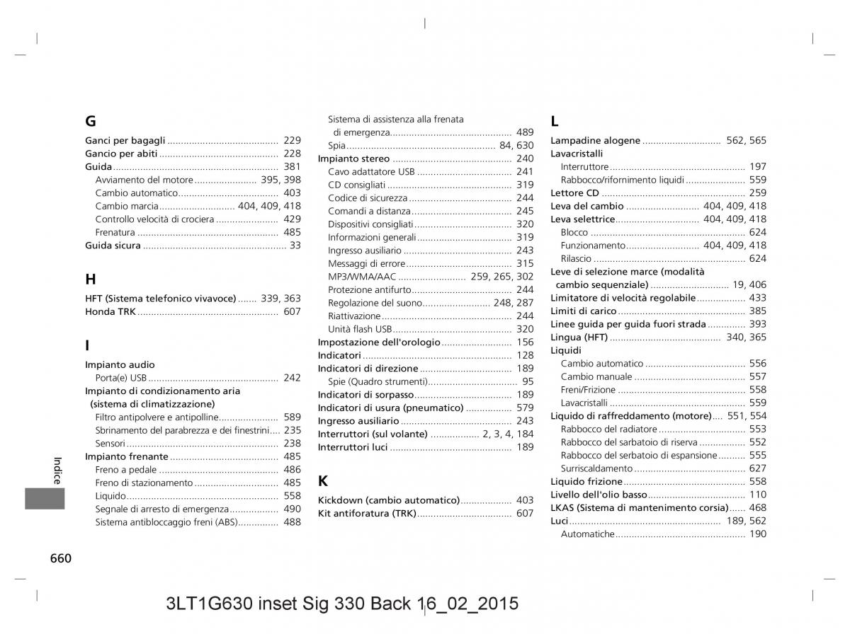 Honda CR V IV 4 manuale del proprietario / page 660