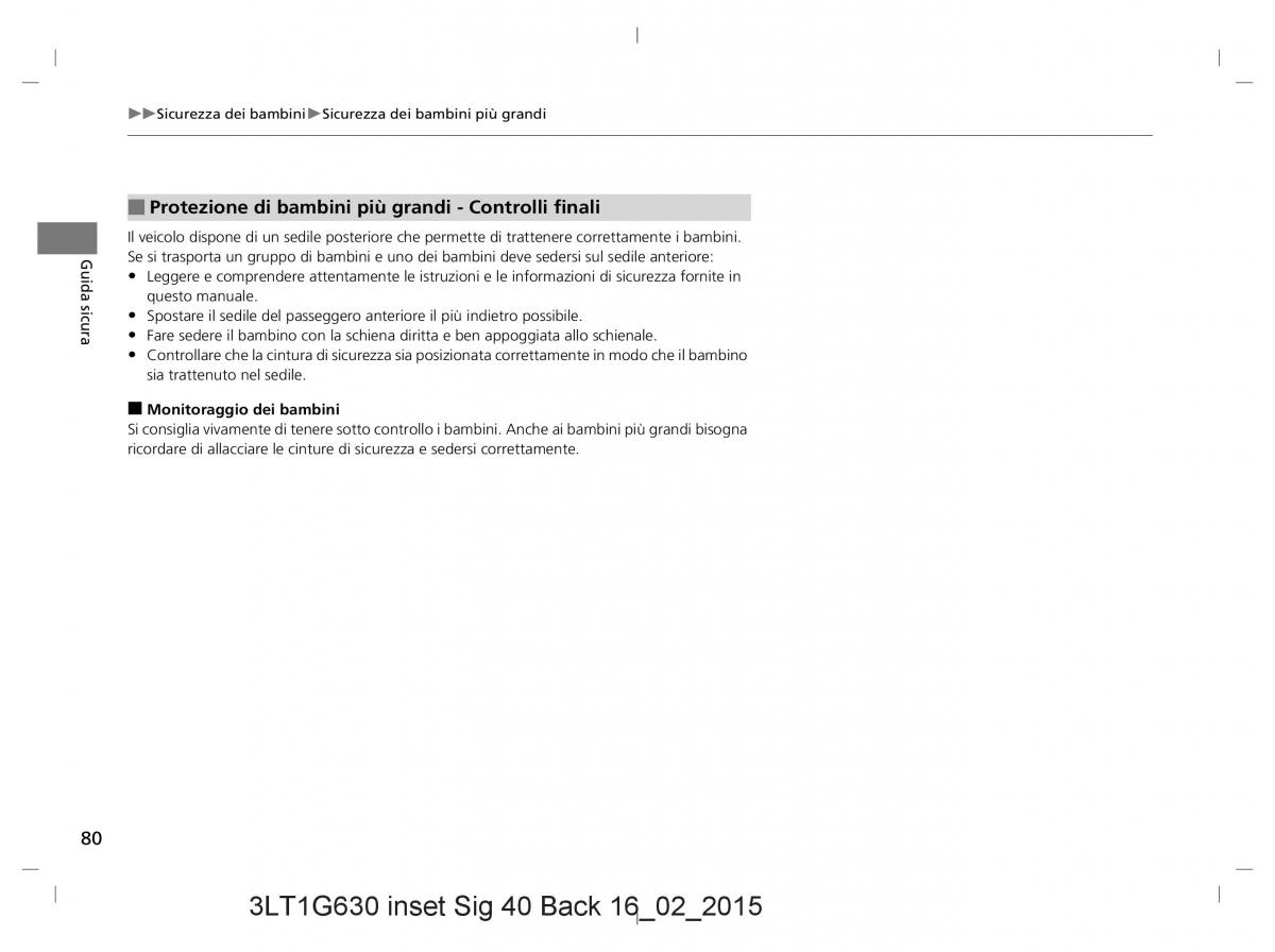 Honda CR V IV 4 manuale del proprietario / page 80