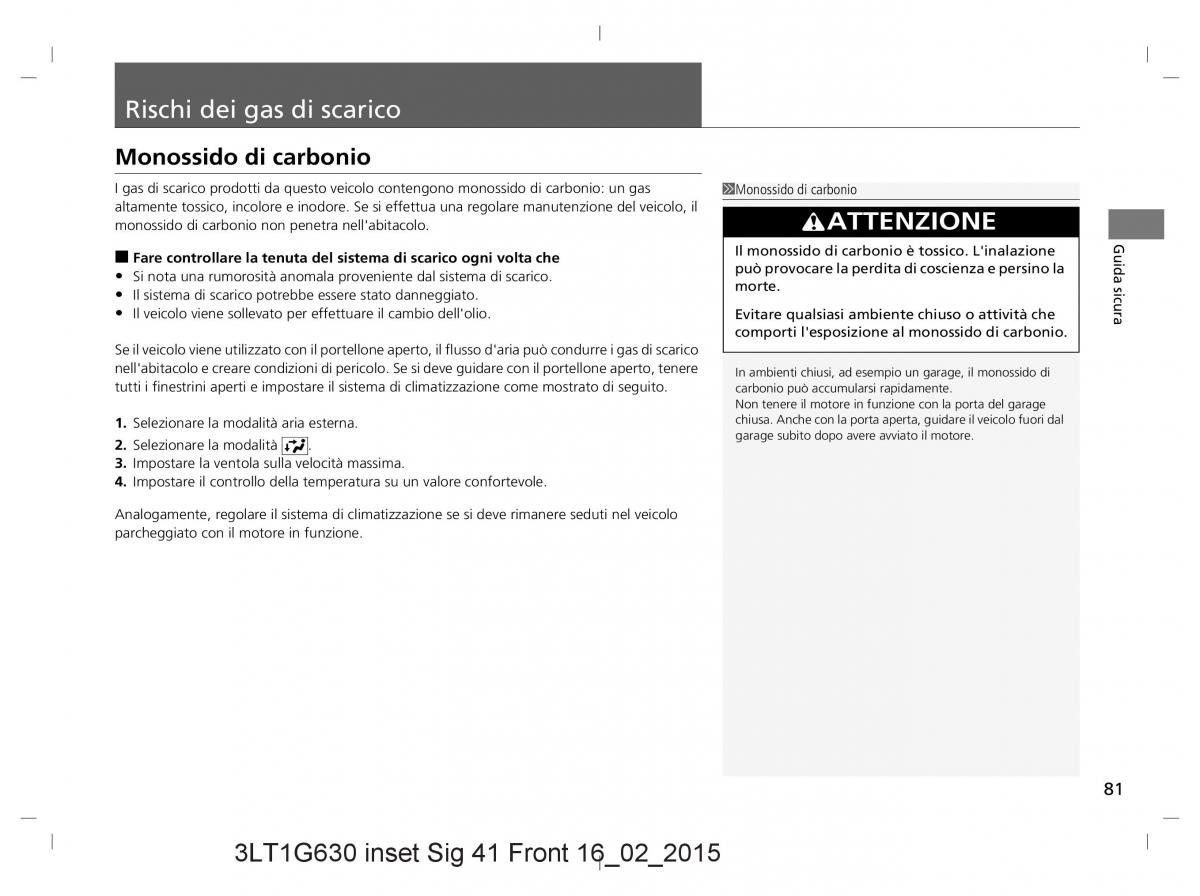 Honda CR V IV 4 manuale del proprietario / page 81