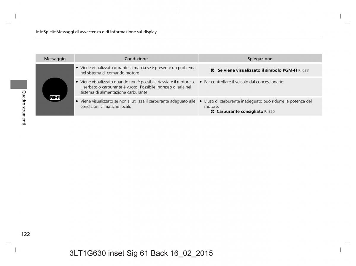 Honda CR V IV 4 manuale del proprietario / page 122