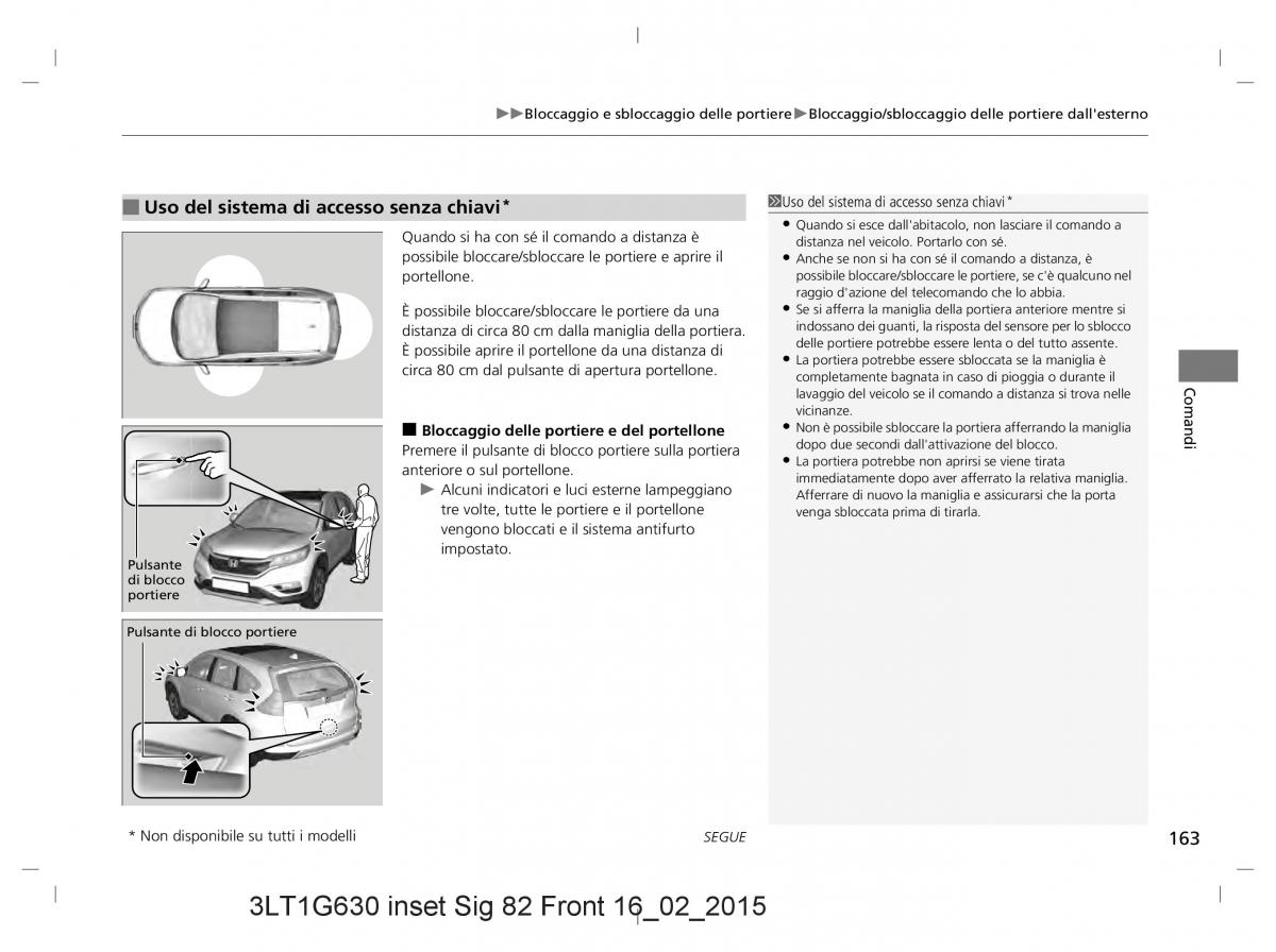 Honda CR V IV 4 manuale del proprietario / page 163