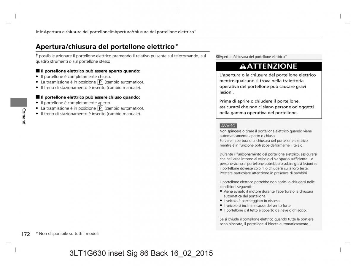 Honda CR V IV 4 manuale del proprietario / page 172