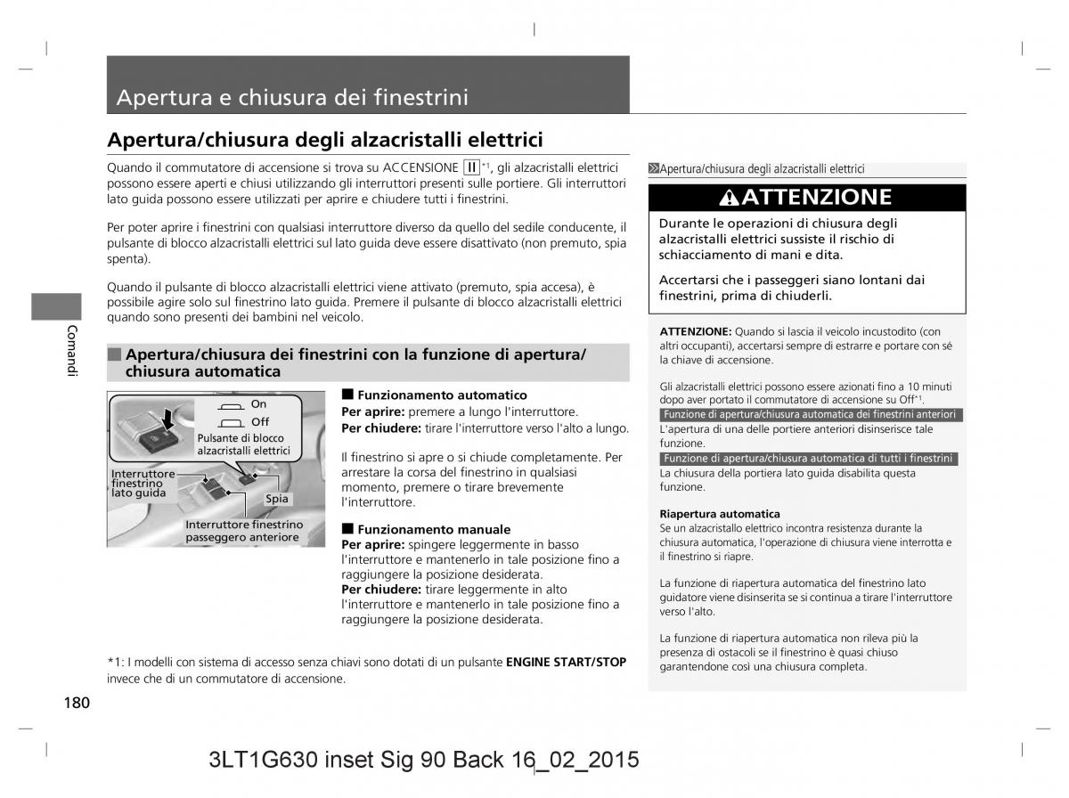 Honda CR V IV 4 manuale del proprietario / page 180