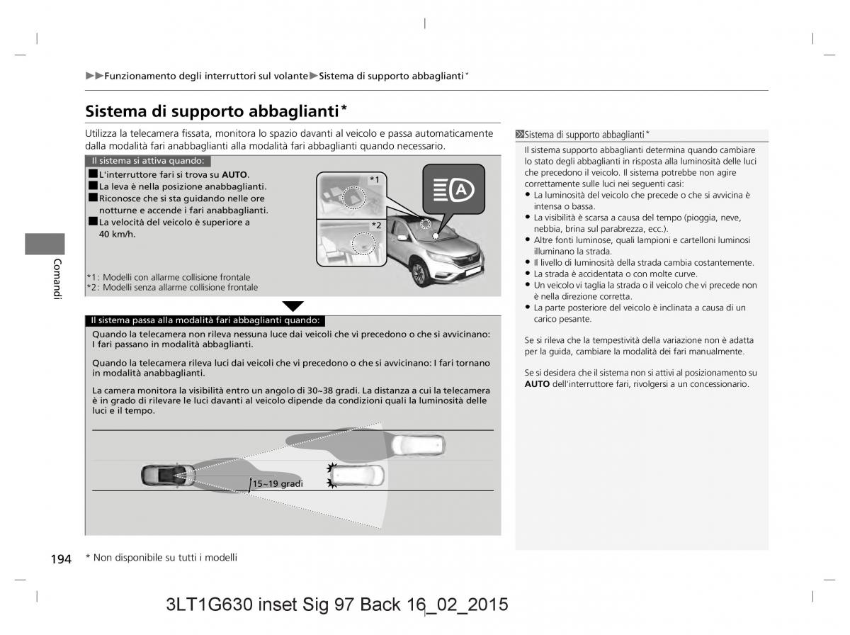 Honda CR V IV 4 manuale del proprietario / page 194