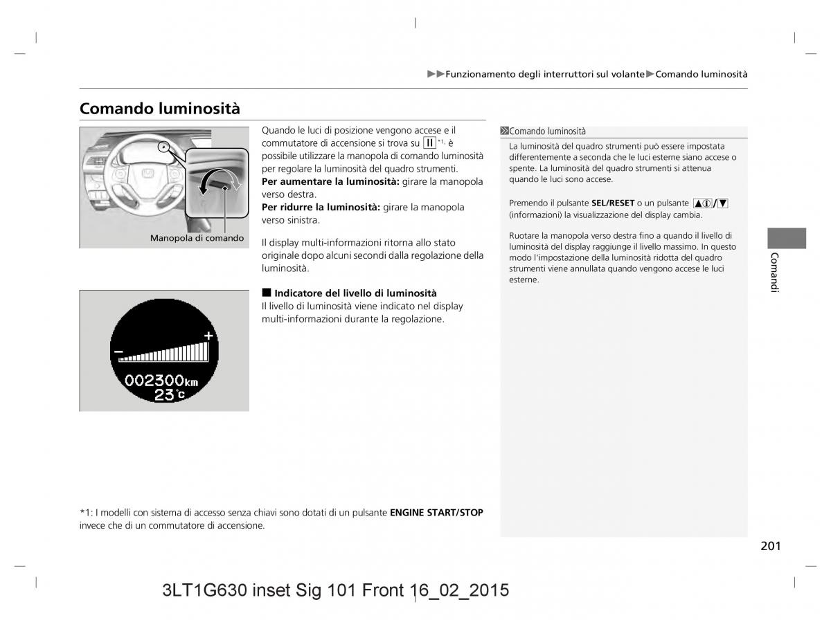 Honda CR V IV 4 manuale del proprietario / page 201