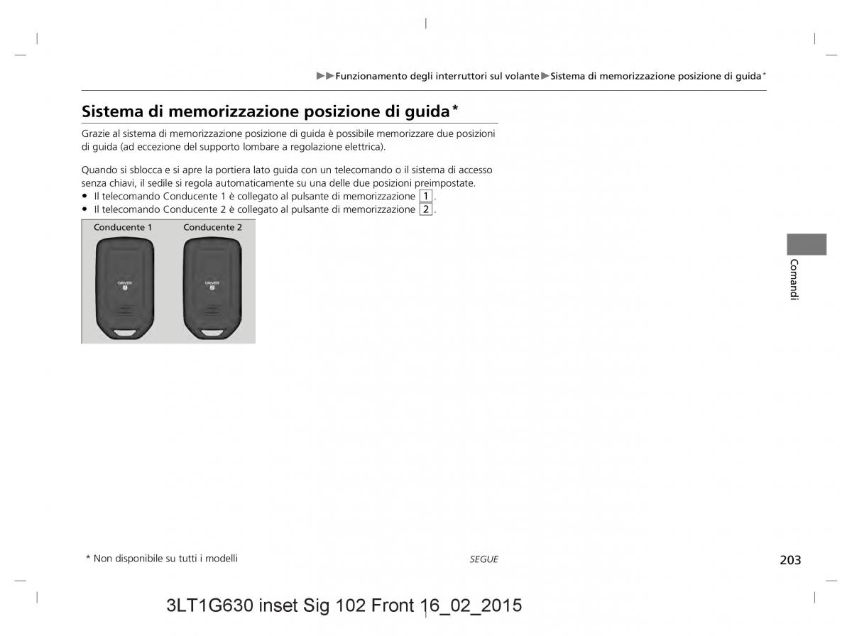 Honda CR V IV 4 manuale del proprietario / page 203