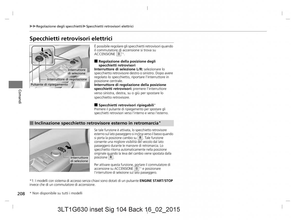 Honda CR V IV 4 manuale del proprietario / page 208