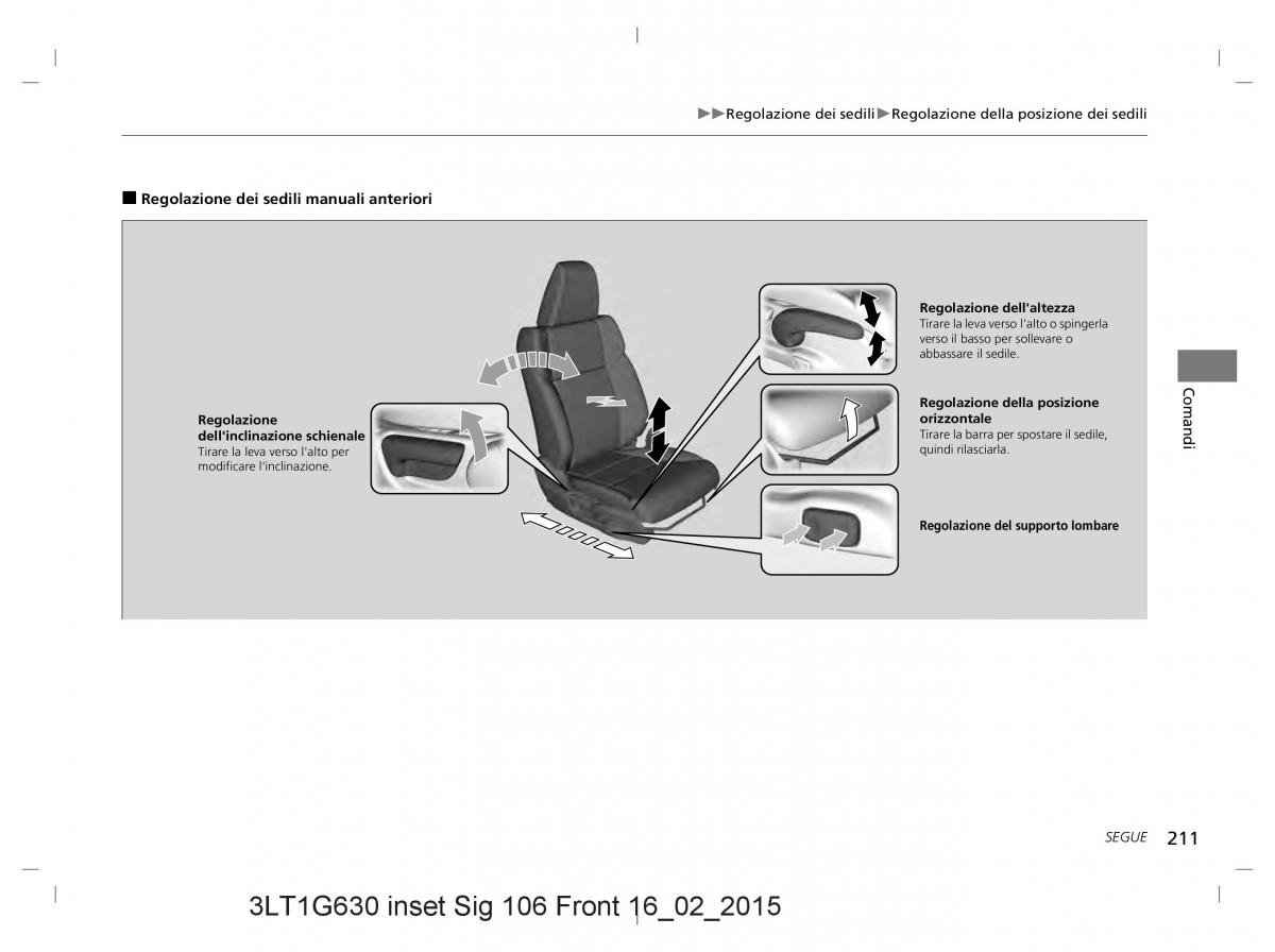 Honda CR V IV 4 manuale del proprietario / page 211