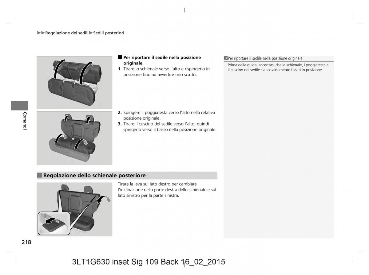 Honda CR V IV 4 manuale del proprietario / page 218