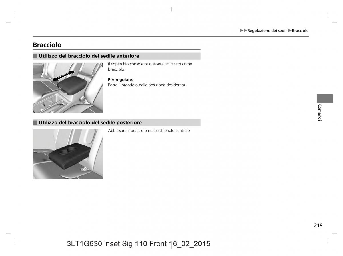 Honda CR V IV 4 manuale del proprietario / page 219