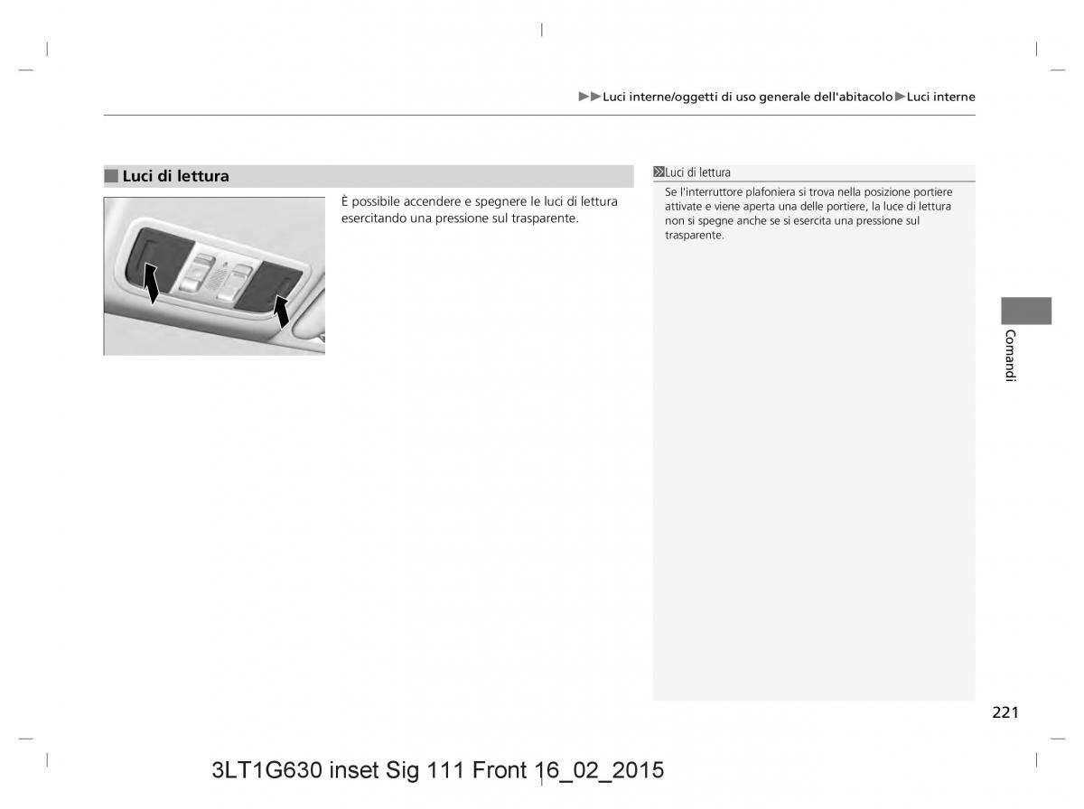 Honda CR V IV 4 manuale del proprietario / page 221