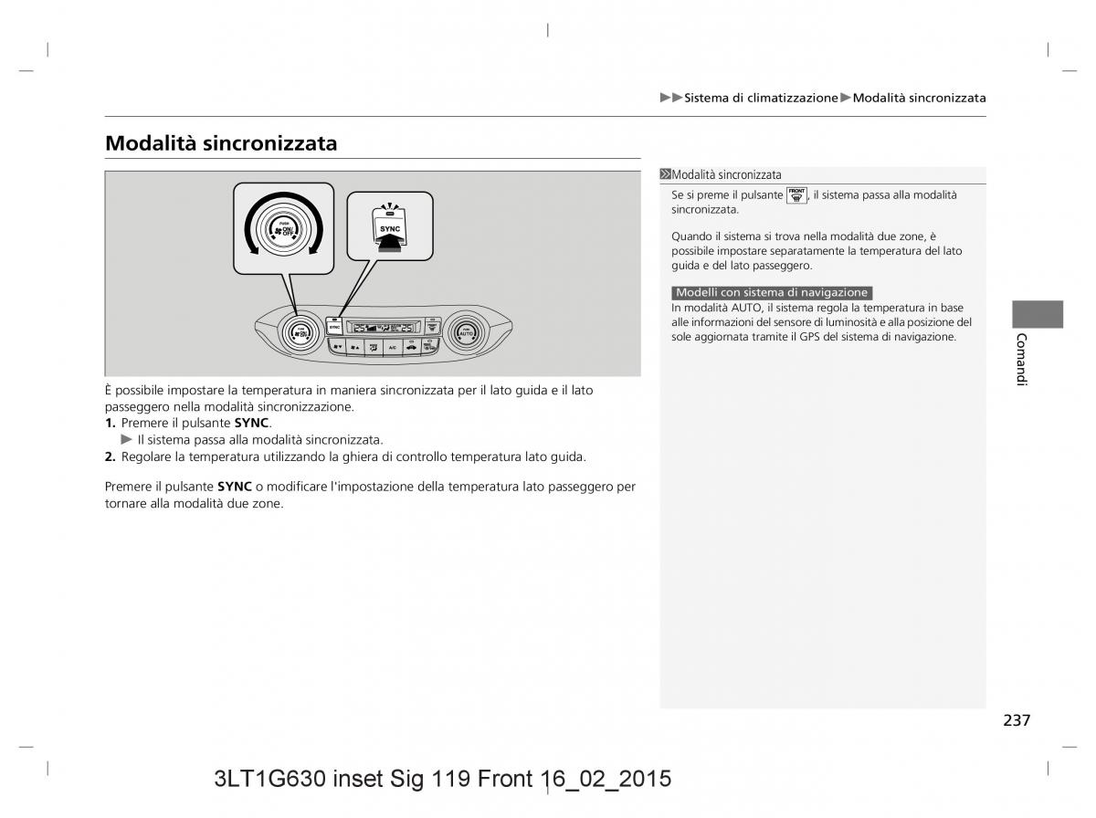 Honda CR V IV 4 manuale del proprietario / page 237