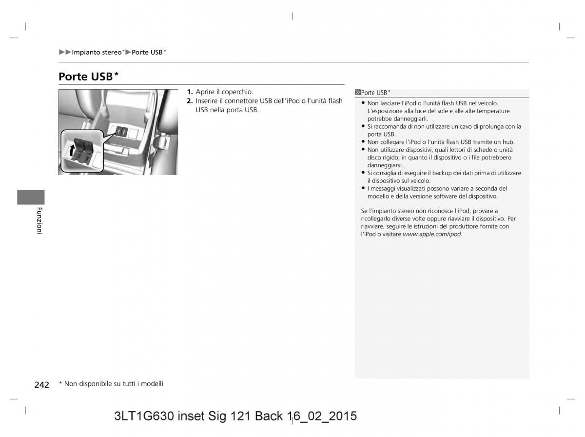 Honda CR V IV 4 manuale del proprietario / page 242