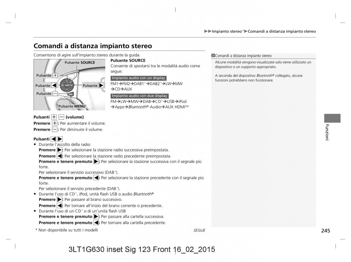 Honda CR V IV 4 manuale del proprietario / page 245