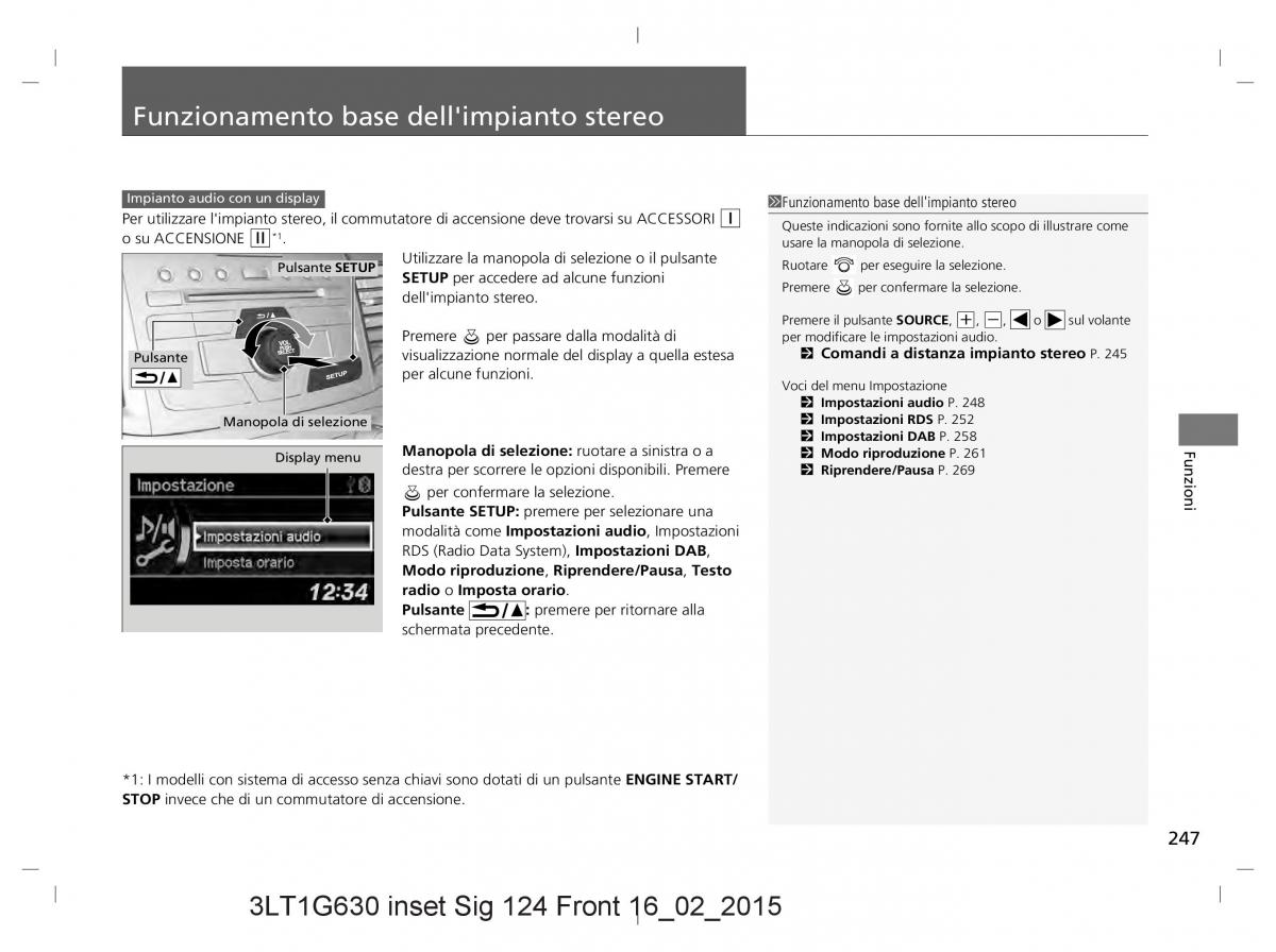 Honda CR V IV 4 manuale del proprietario / page 247