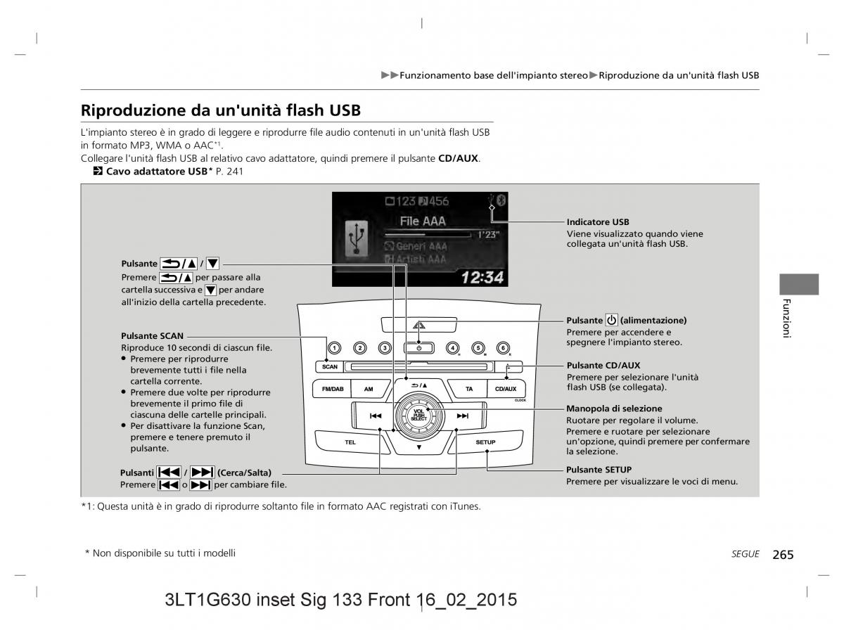 Honda CR V IV 4 manuale del proprietario / page 265