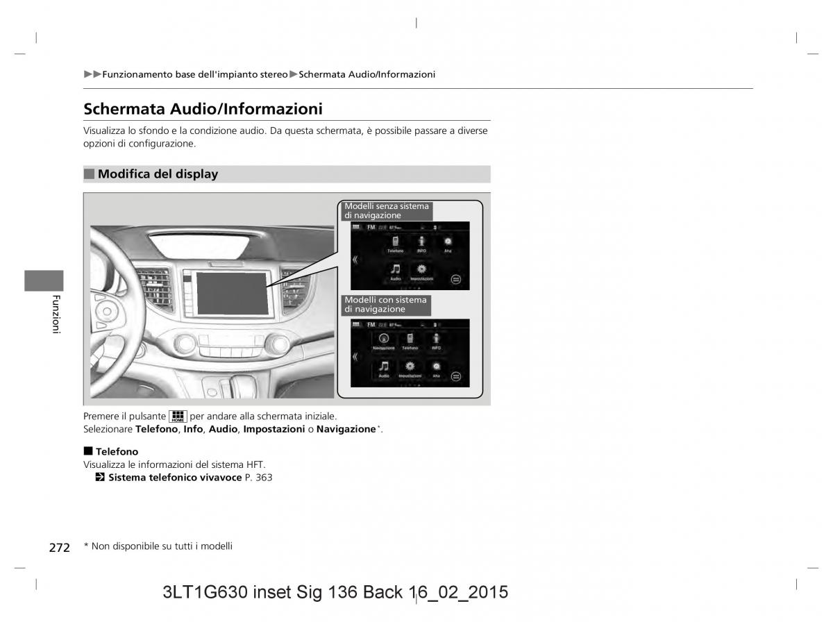 Honda CR V IV 4 manuale del proprietario / page 272