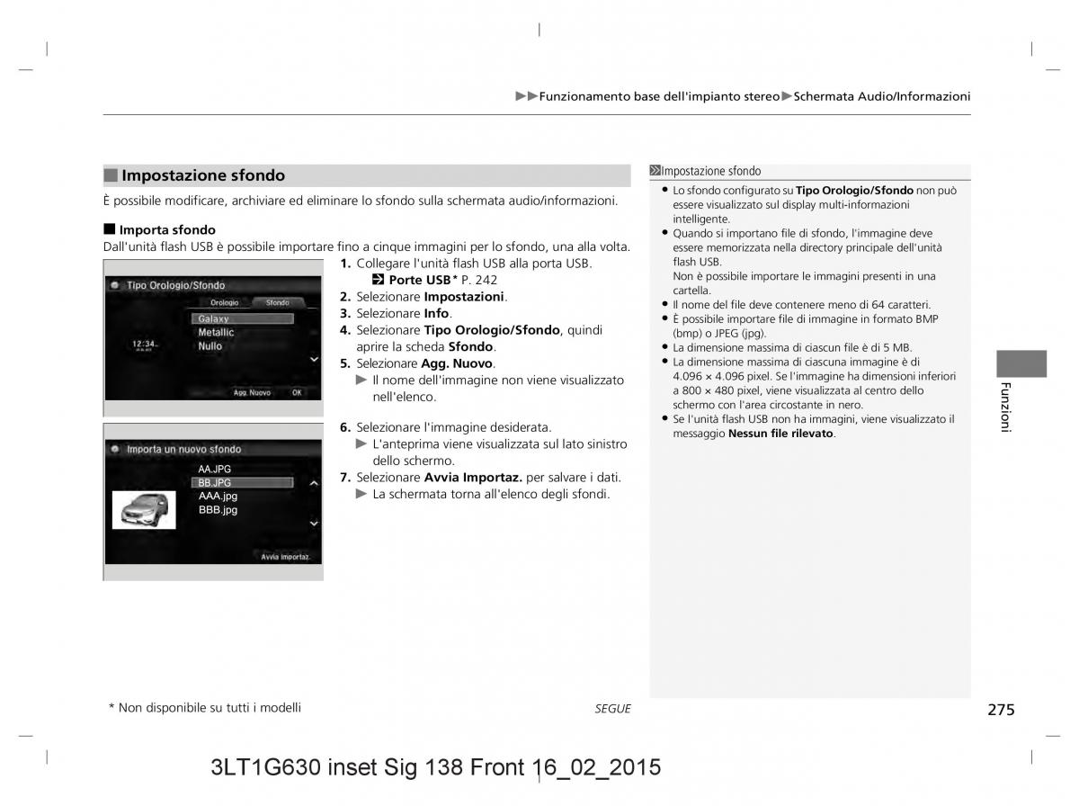 Honda CR V IV 4 manuale del proprietario / page 275