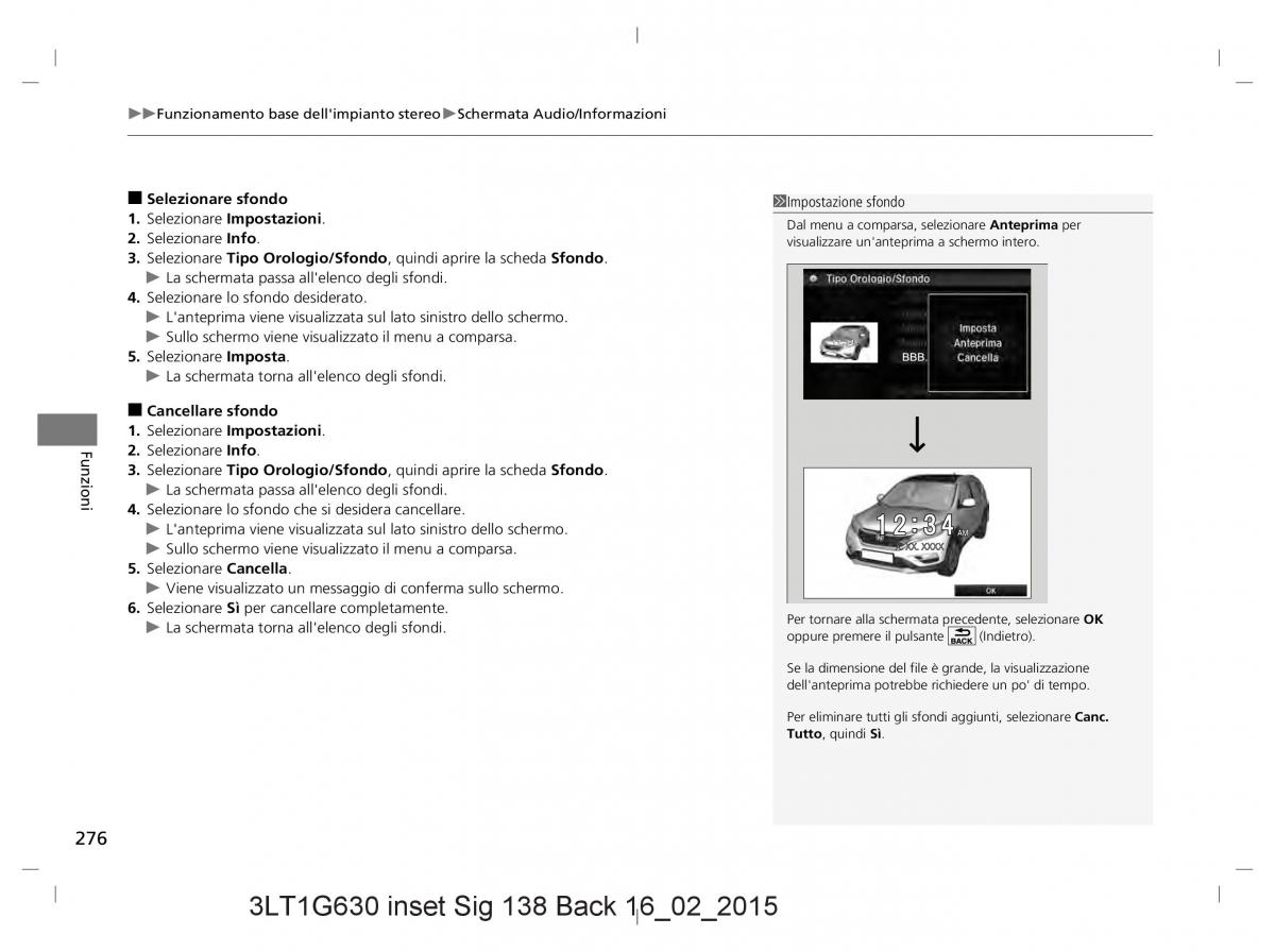 Honda CR V IV 4 manuale del proprietario / page 276