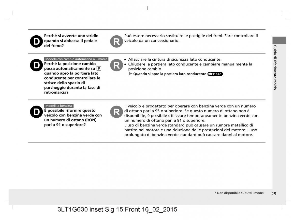 Honda CR V IV 4 manuale del proprietario / page 29