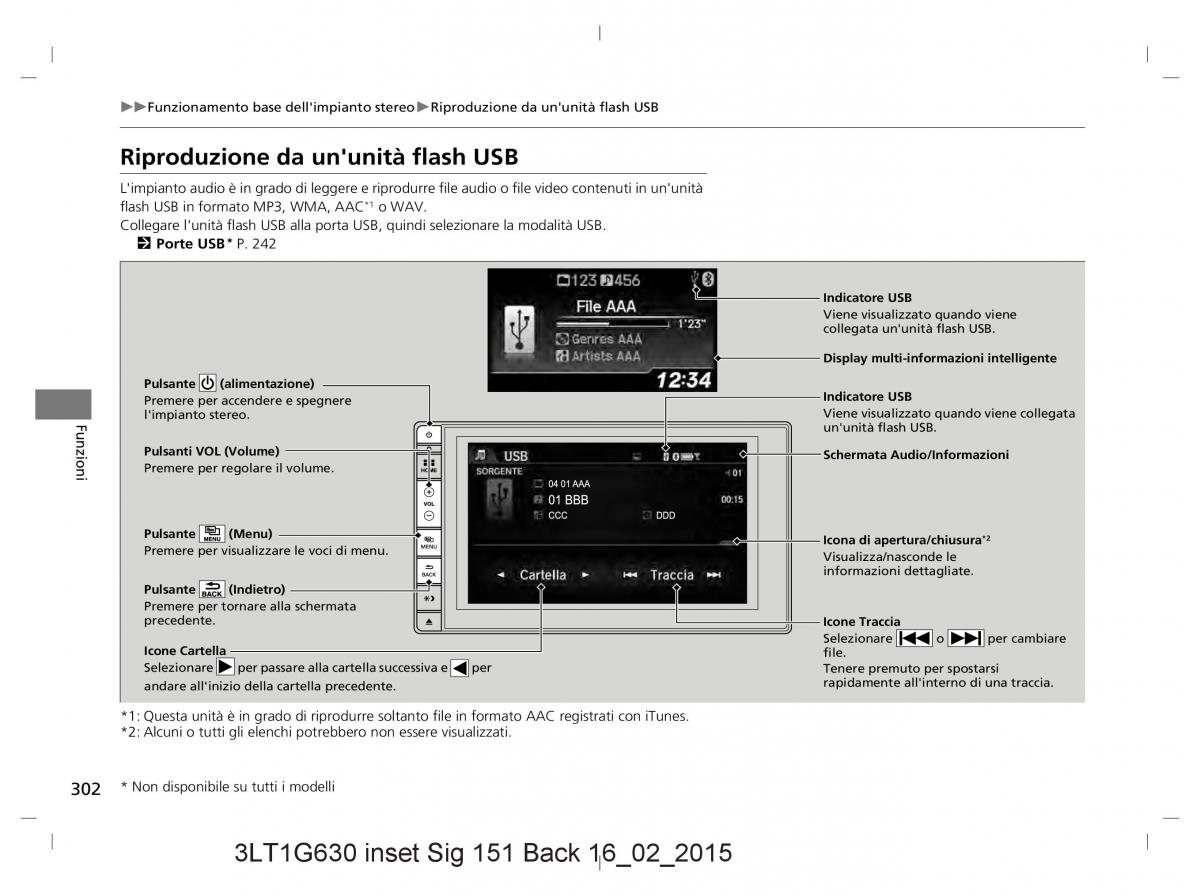 Honda CR V IV 4 manuale del proprietario / page 302