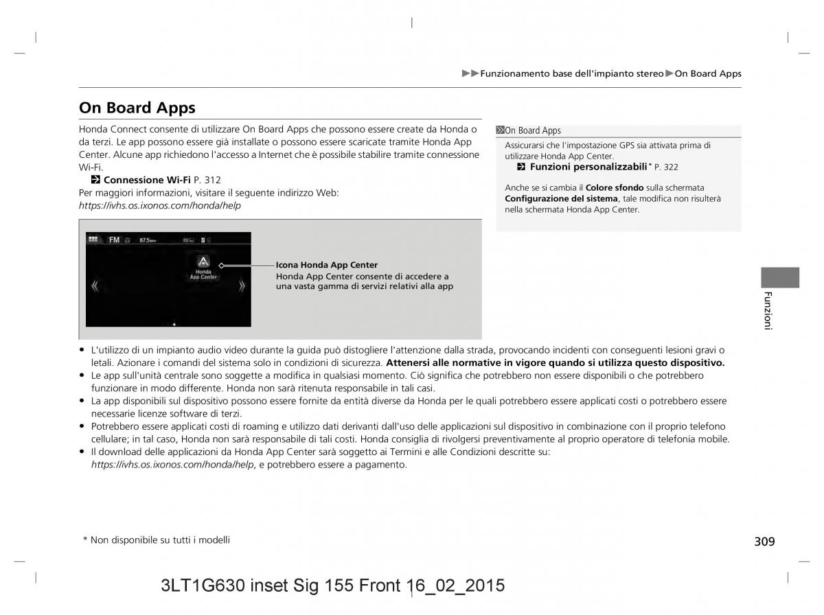 Honda CR V IV 4 manuale del proprietario / page 309