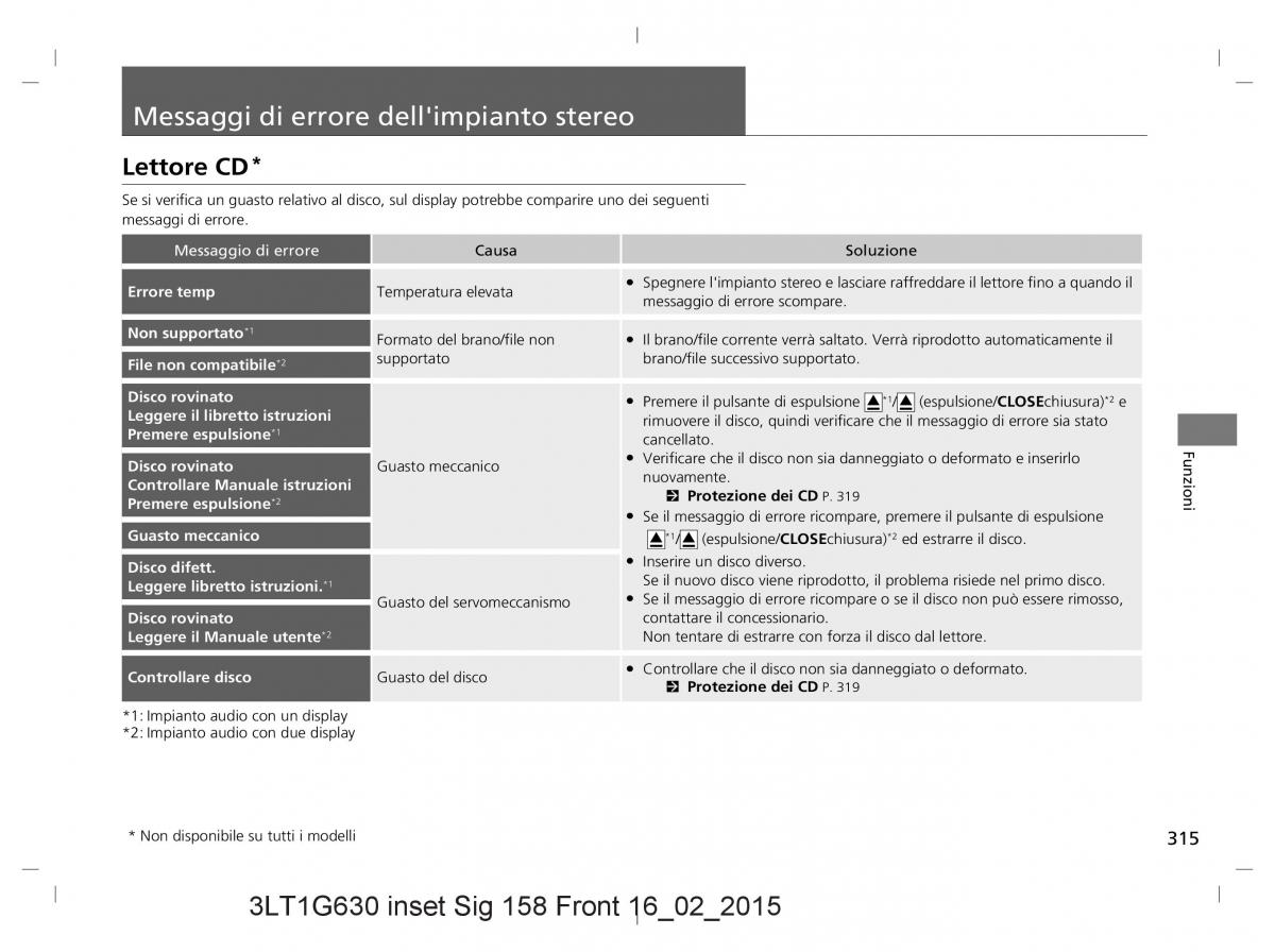 Honda CR V IV 4 manuale del proprietario / page 315