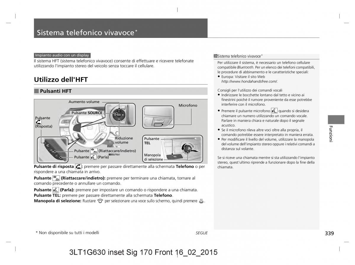 Honda CR V IV 4 manuale del proprietario / page 339