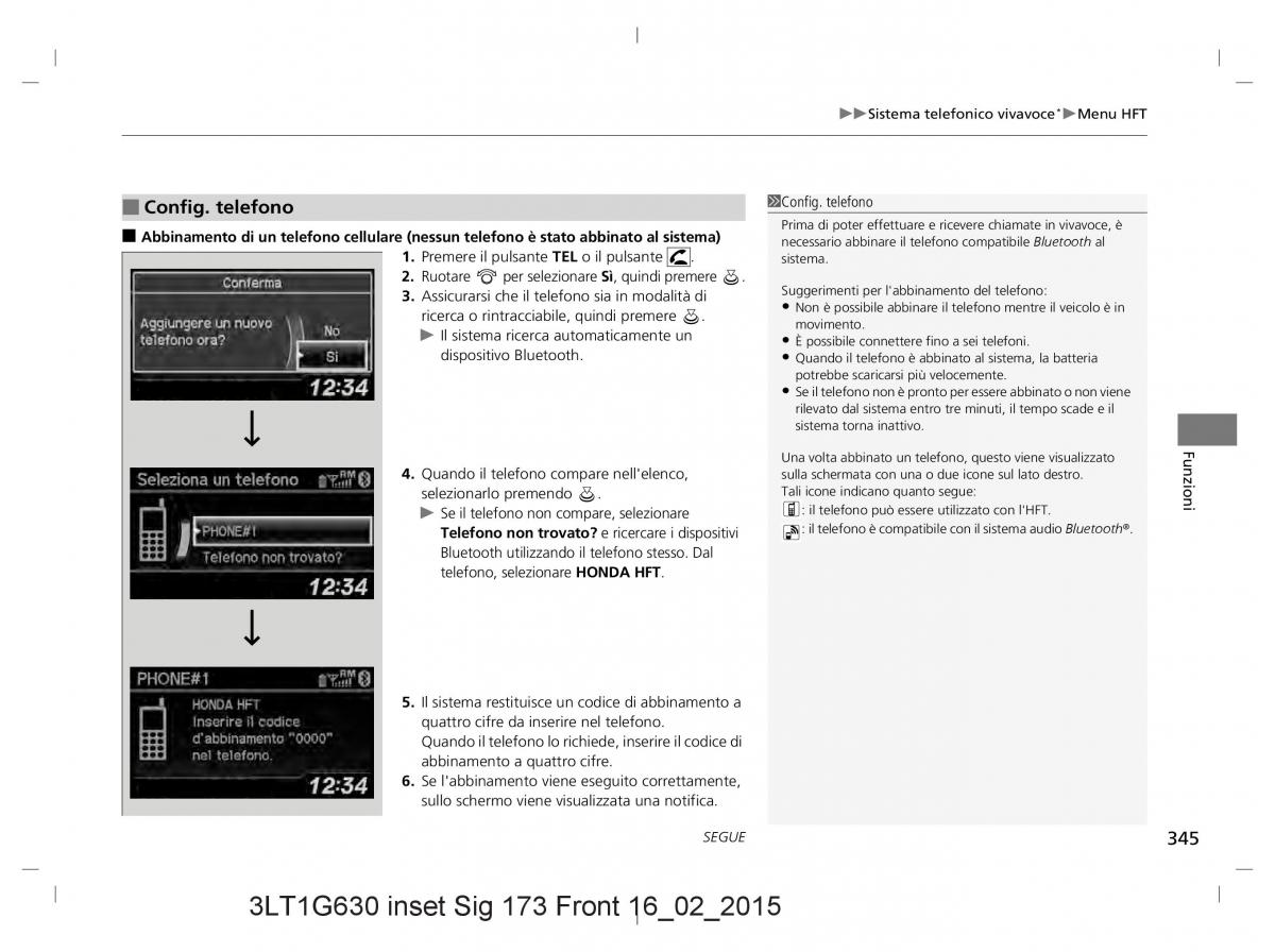 Honda CR V IV 4 manuale del proprietario / page 345