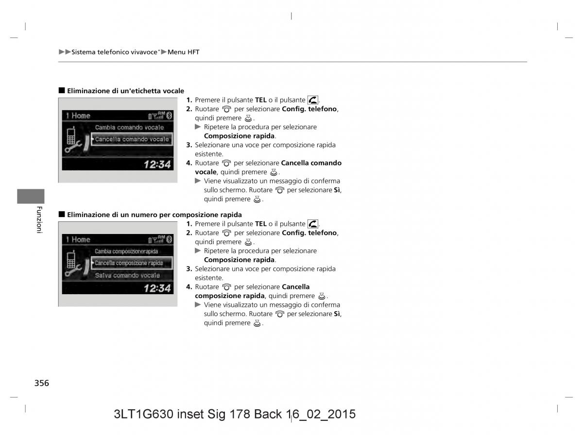 Honda CR V IV 4 manuale del proprietario / page 356