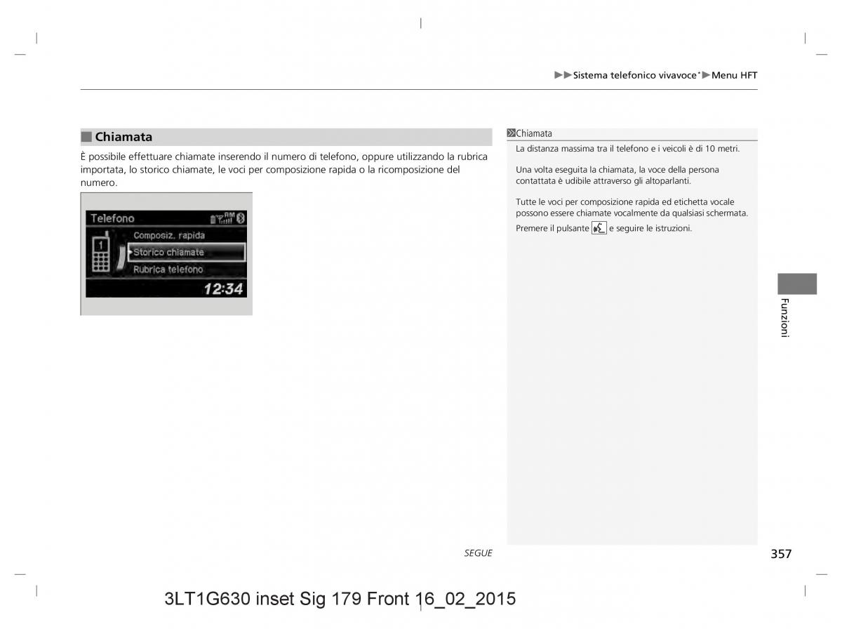 Honda CR V IV 4 manuale del proprietario / page 357