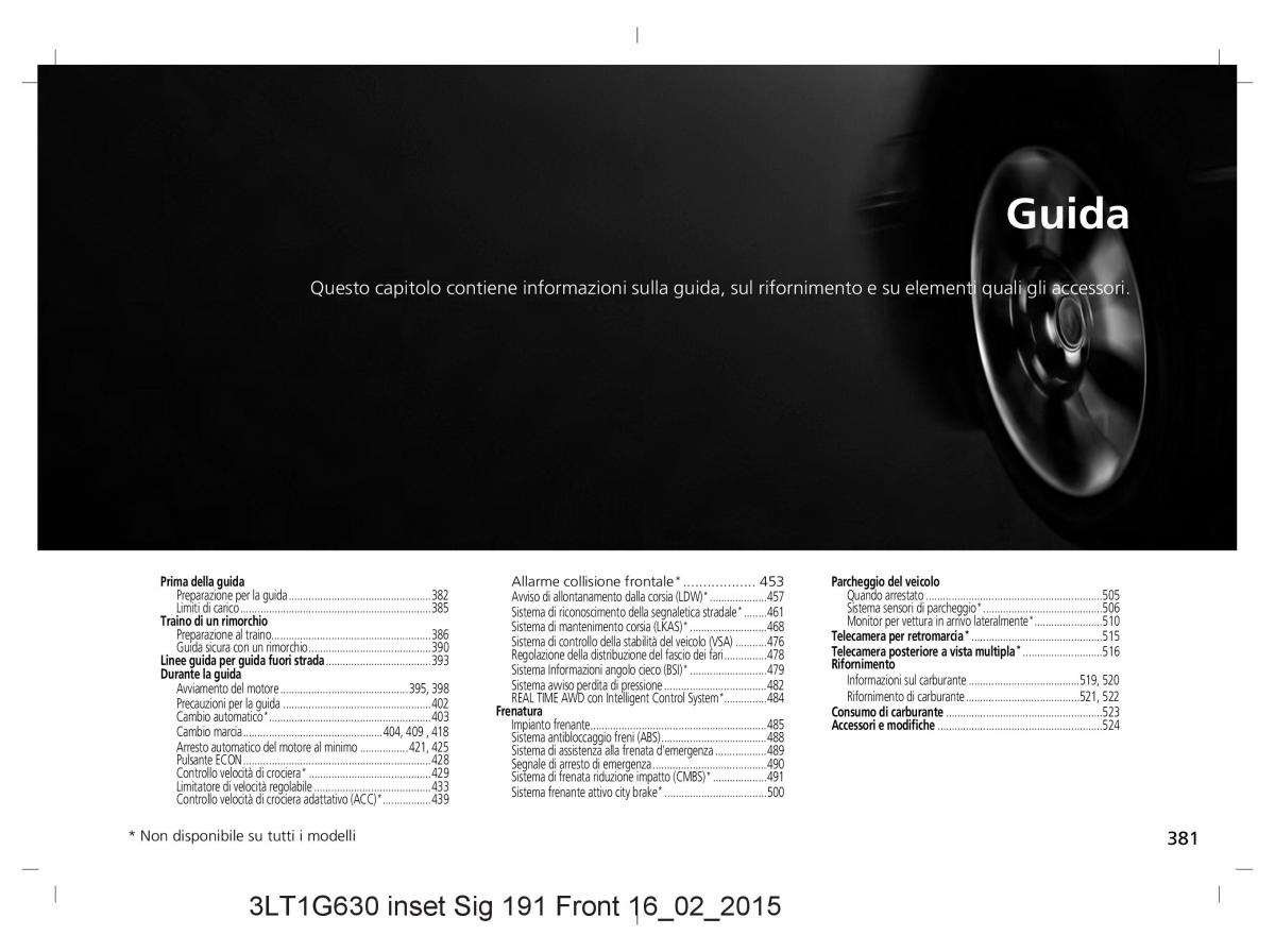 Honda CR V IV 4 manuale del proprietario / page 381