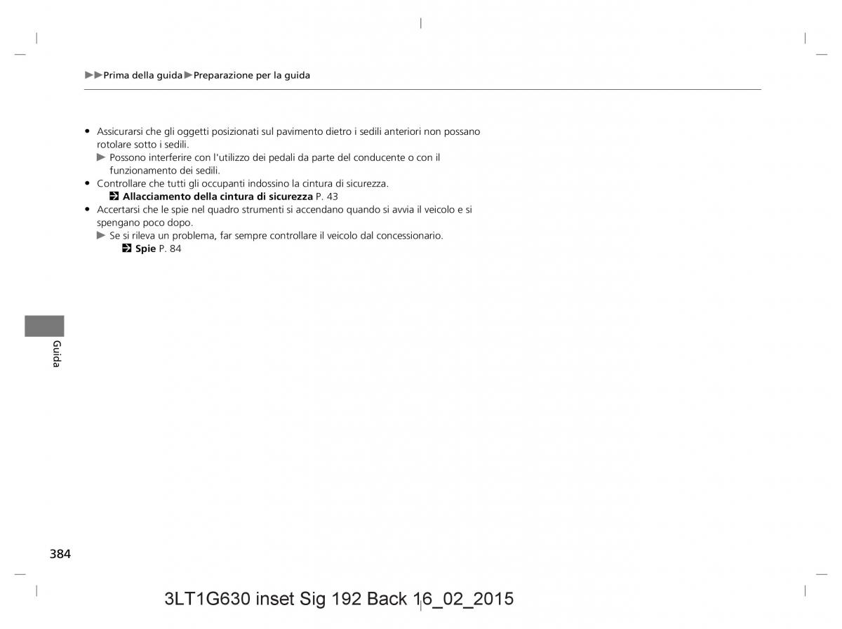 Honda CR V IV 4 manuale del proprietario / page 384