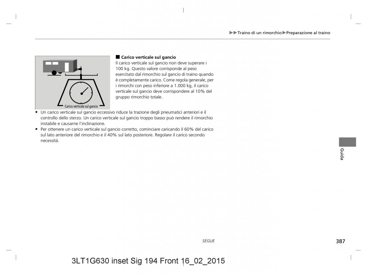 Honda CR V IV 4 manuale del proprietario / page 387