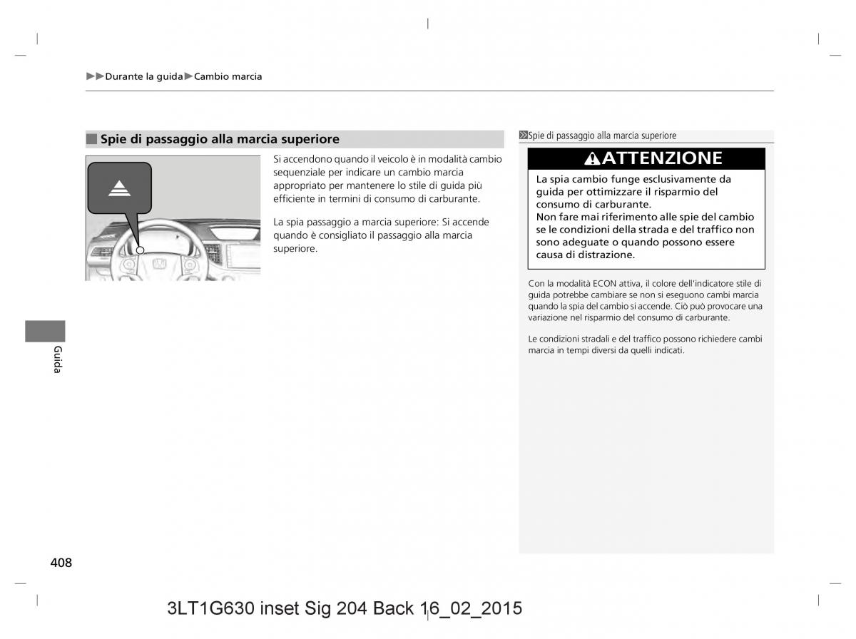 Honda CR V IV 4 manuale del proprietario / page 408