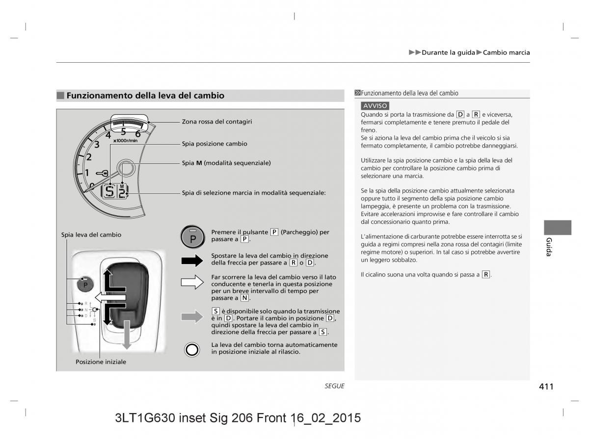 Honda CR V IV 4 manuale del proprietario / page 411