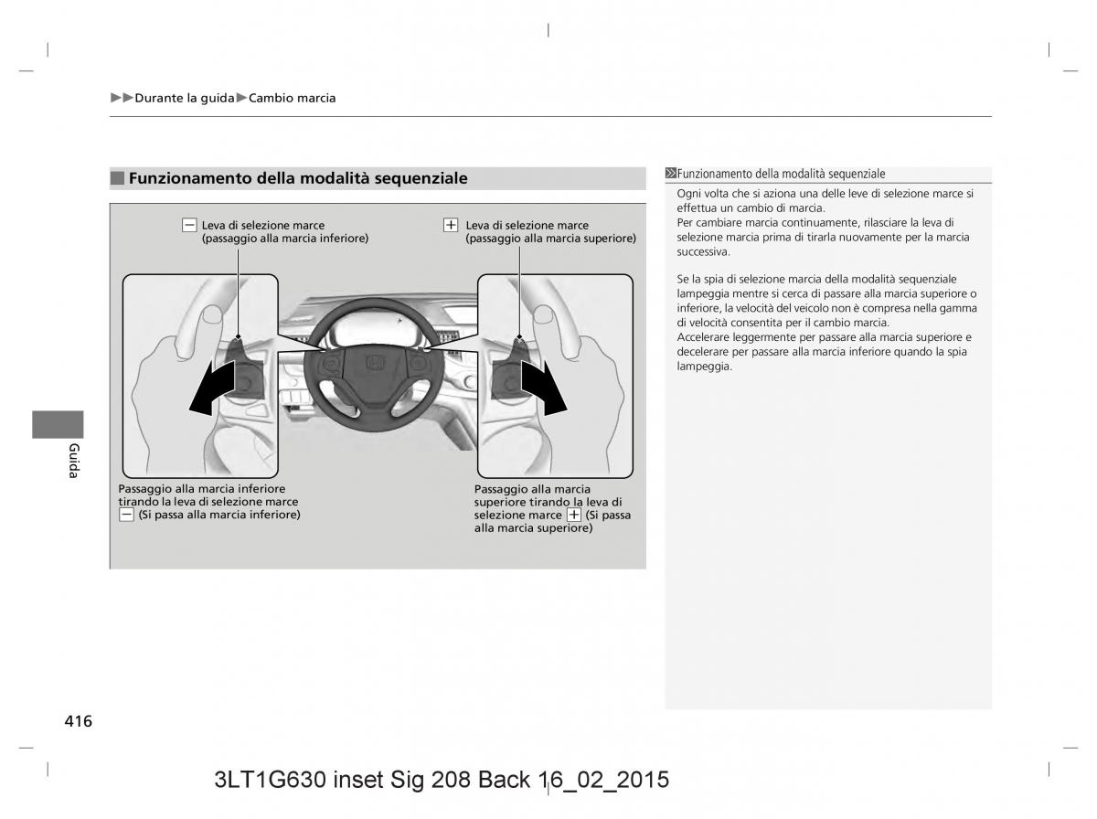 Honda CR V IV 4 manuale del proprietario / page 416