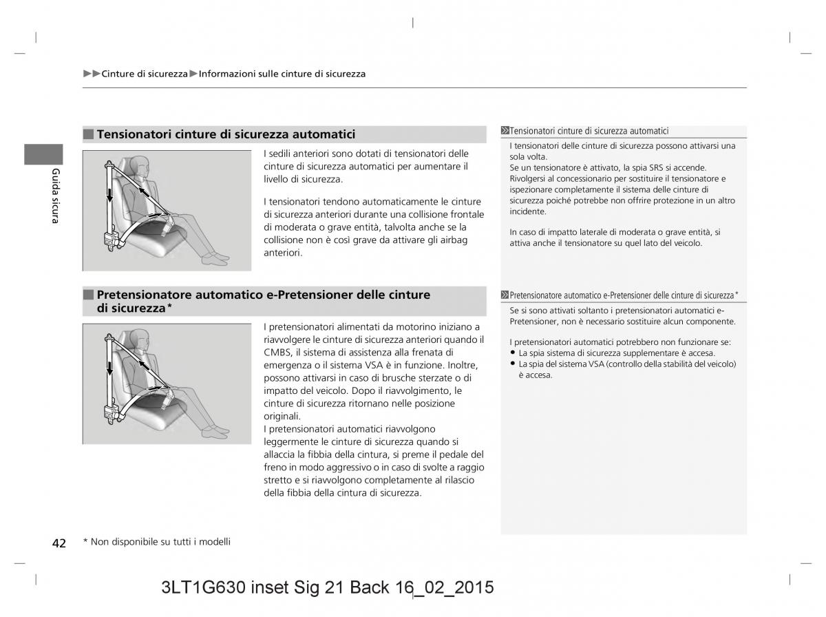 Honda CR V IV 4 manuale del proprietario / page 42