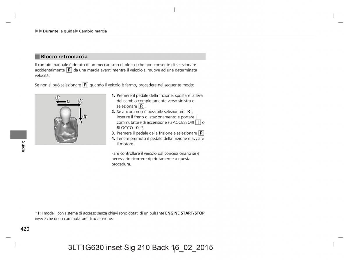 Honda CR V IV 4 manuale del proprietario / page 420