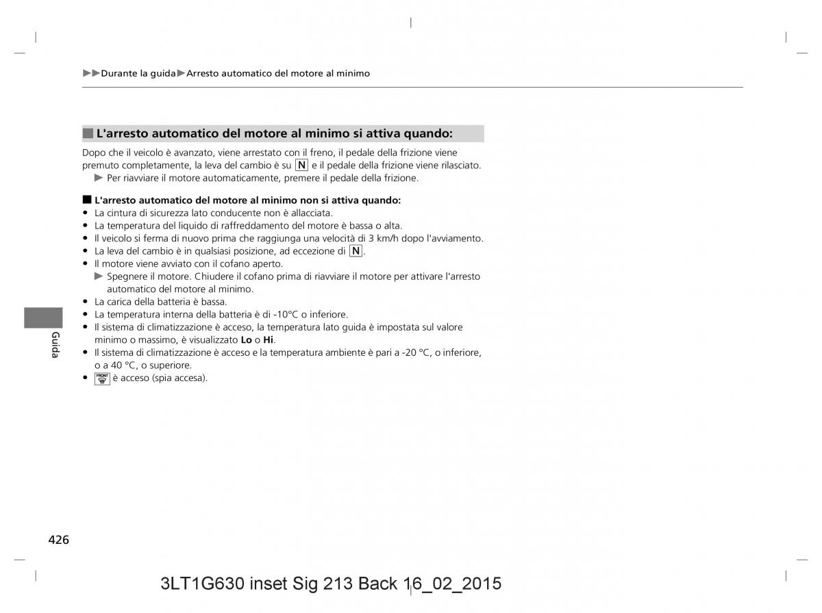 Honda CR V IV 4 manuale del proprietario / page 426