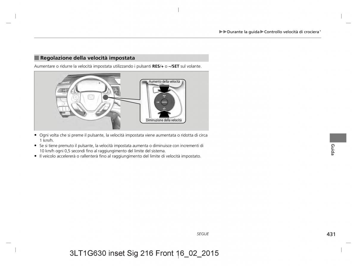 Honda CR V IV 4 manuale del proprietario / page 431