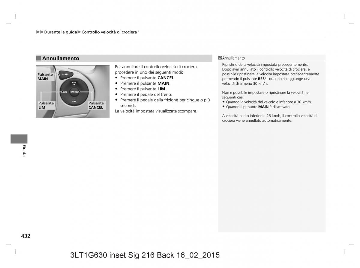 Honda CR V IV 4 manuale del proprietario / page 432