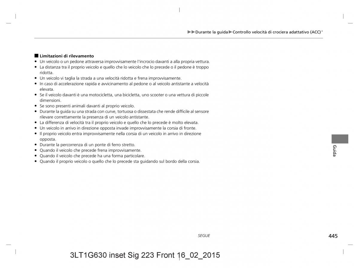 Honda CR V IV 4 manuale del proprietario / page 445