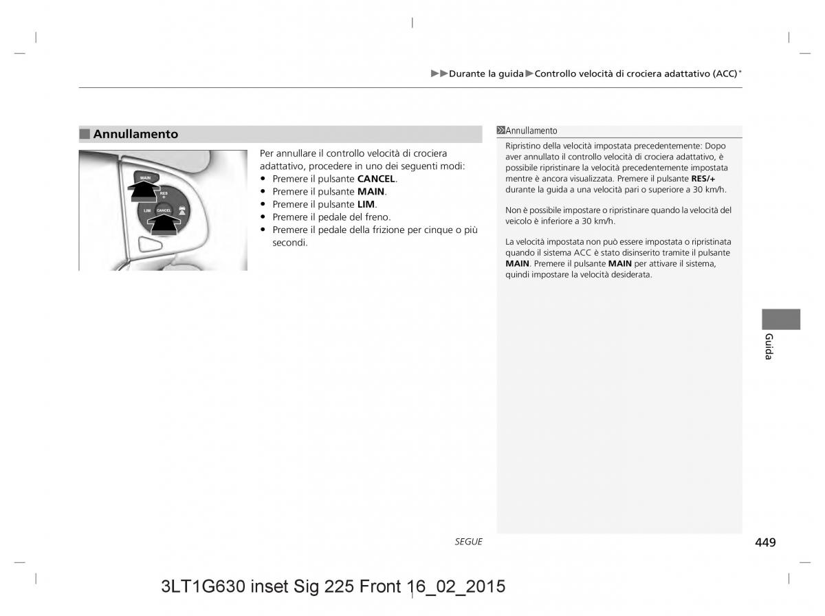 Honda CR V IV 4 manuale del proprietario / page 449