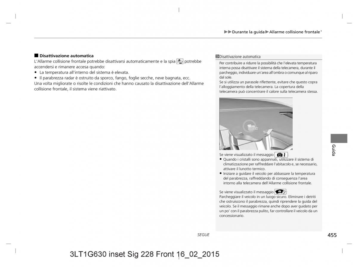 Honda CR V IV 4 manuale del proprietario / page 455