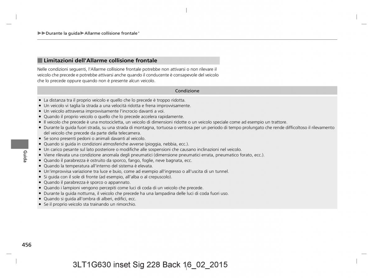 Honda CR V IV 4 manuale del proprietario / page 456