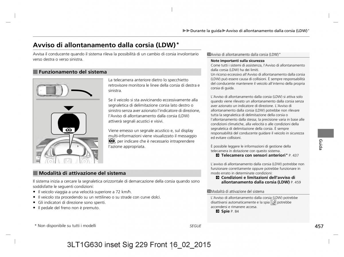 Honda CR V IV 4 manuale del proprietario / page 457